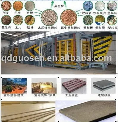 complete production line for wood plactic composite board