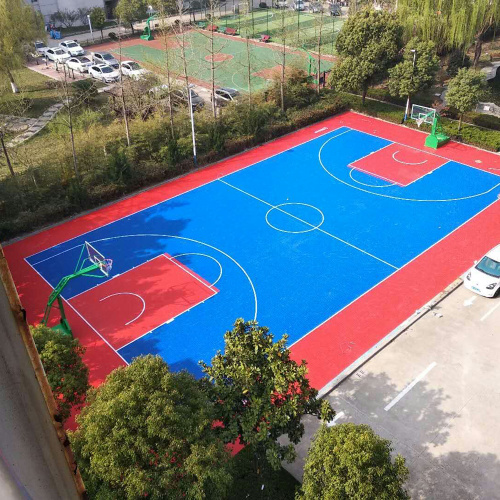 goedkope outdoor basketballystemen court pp vloeren tegel