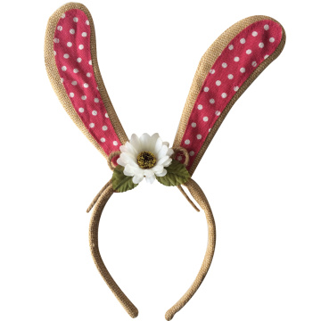 Nettes Stirnband Ostern mit Blumen- und Häschenohr