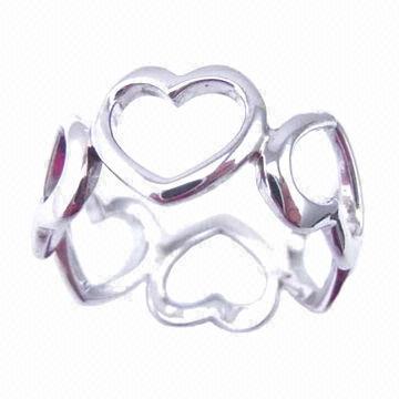 2014 new fashion engraved rings in love shape, made of brass