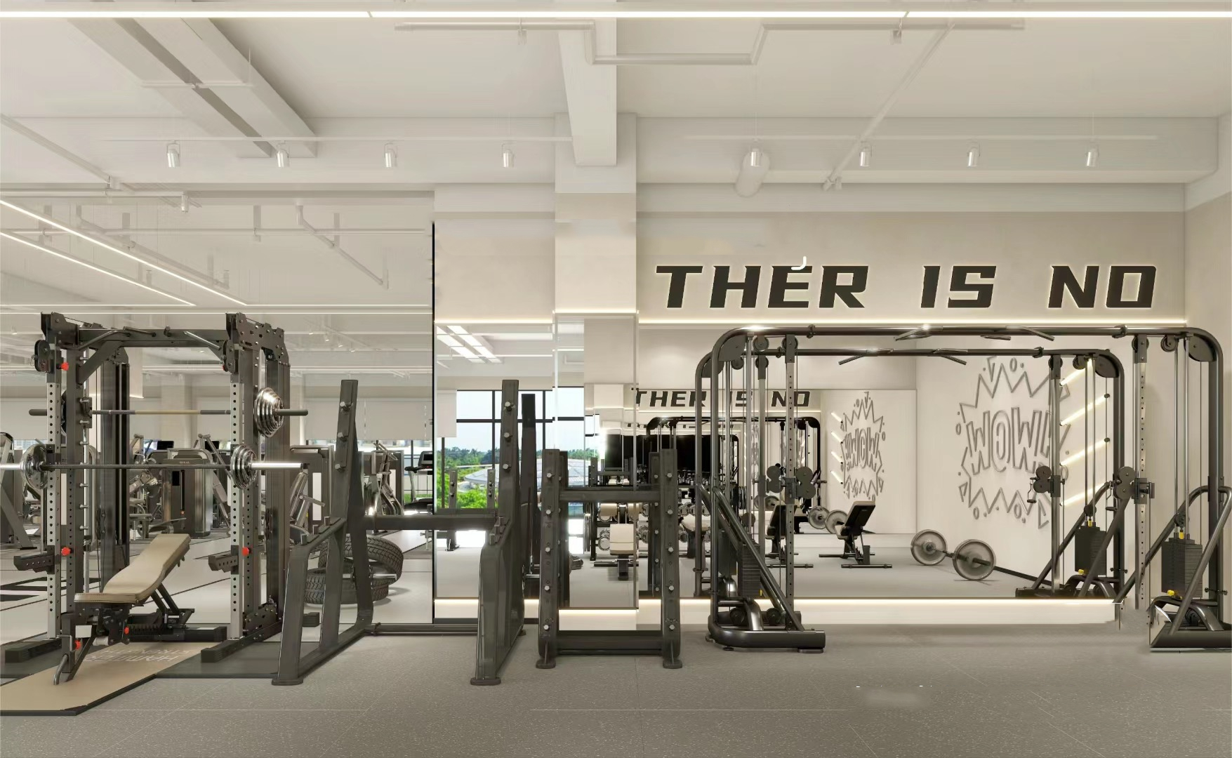 The relationship between gym size and equipment selection