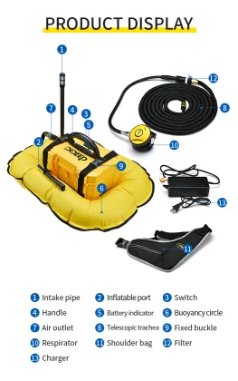 China Factory Tankless Air Scuba Hookah Dive System Diving Equipment