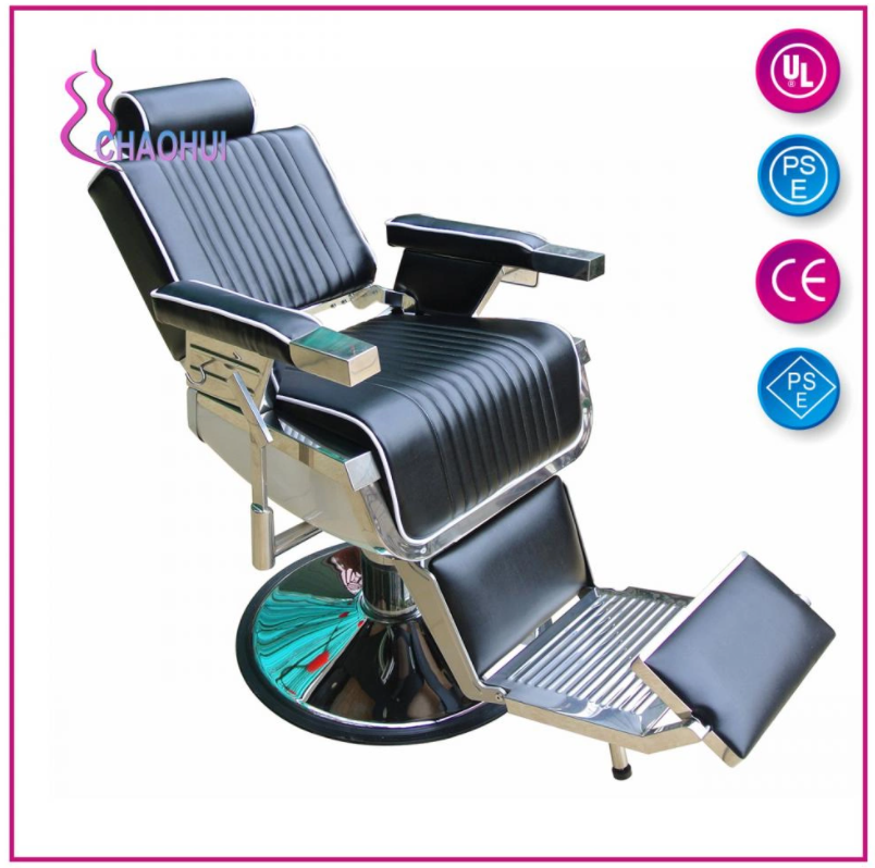 Salon barber chair made of leather fabric