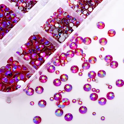 Colorful Crystal Nail Art Rhinestones for Acrylic Nails