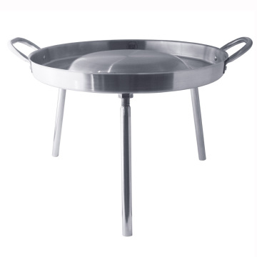 Stainless Steel Outdoor Camping Cookware: Frying Pots, Pans, Woks, and Accessories for Fire Stove Use with Removable Legs