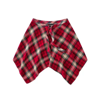 Blue Checkered Waist Accessories for Women