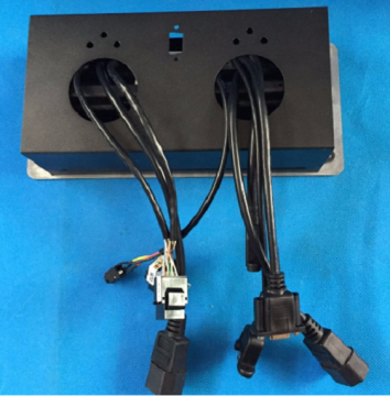Multimedia Tabletop Cable Connection Desk Mounted Push Type Pop Up Socket