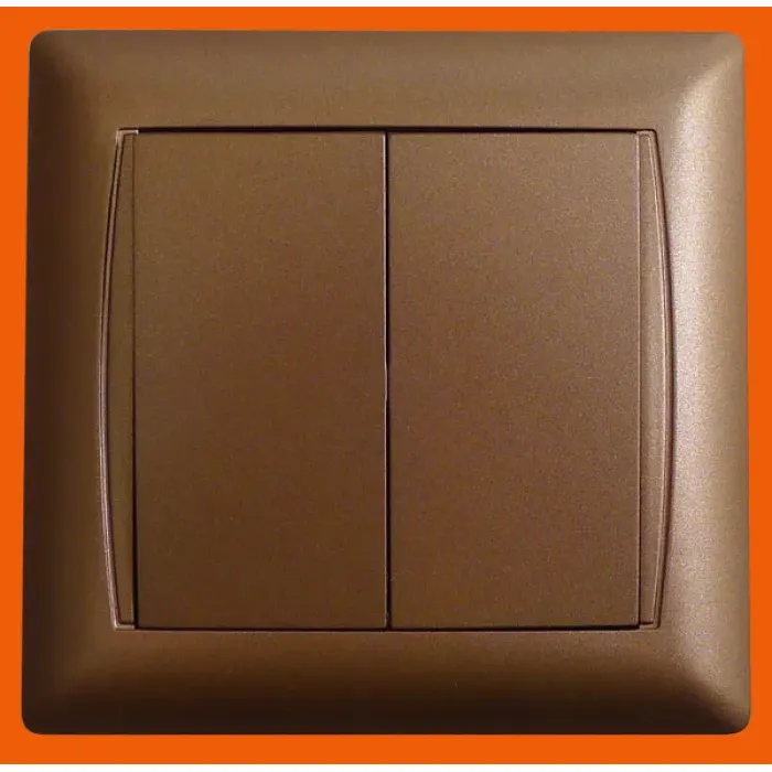 Sakelar Dinding Satu Arah Dua Gang Eropa (F6002)