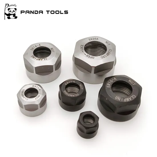 China Manufacture ER8 ER11 ER16 ER20 ER25 ER32 A/M/UM Clamping Nut DIN6499B ER Collet