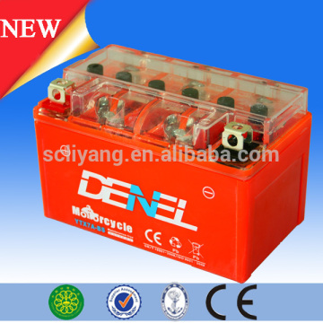 2015 brand new motor bicycle batteria,orange sealed gel motor bicycle batteria, 12V7Ah motor bicycle batteria with factory price