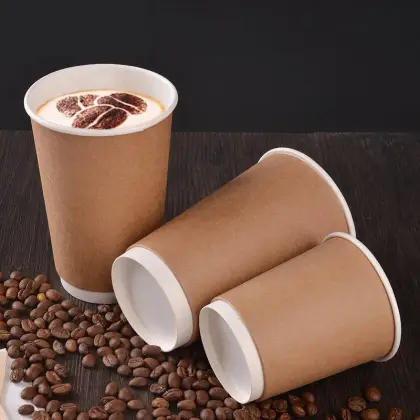Biodegradable Double Wall Custom Coffee Paper Cups