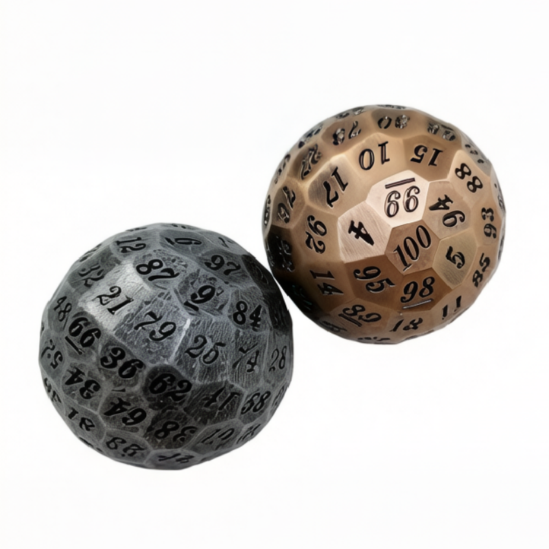 zestaw metalowych kości metal dice set