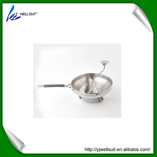 Ss Deluxe Vegetable/food Mill With 3 Detachable Discs & Legs, High