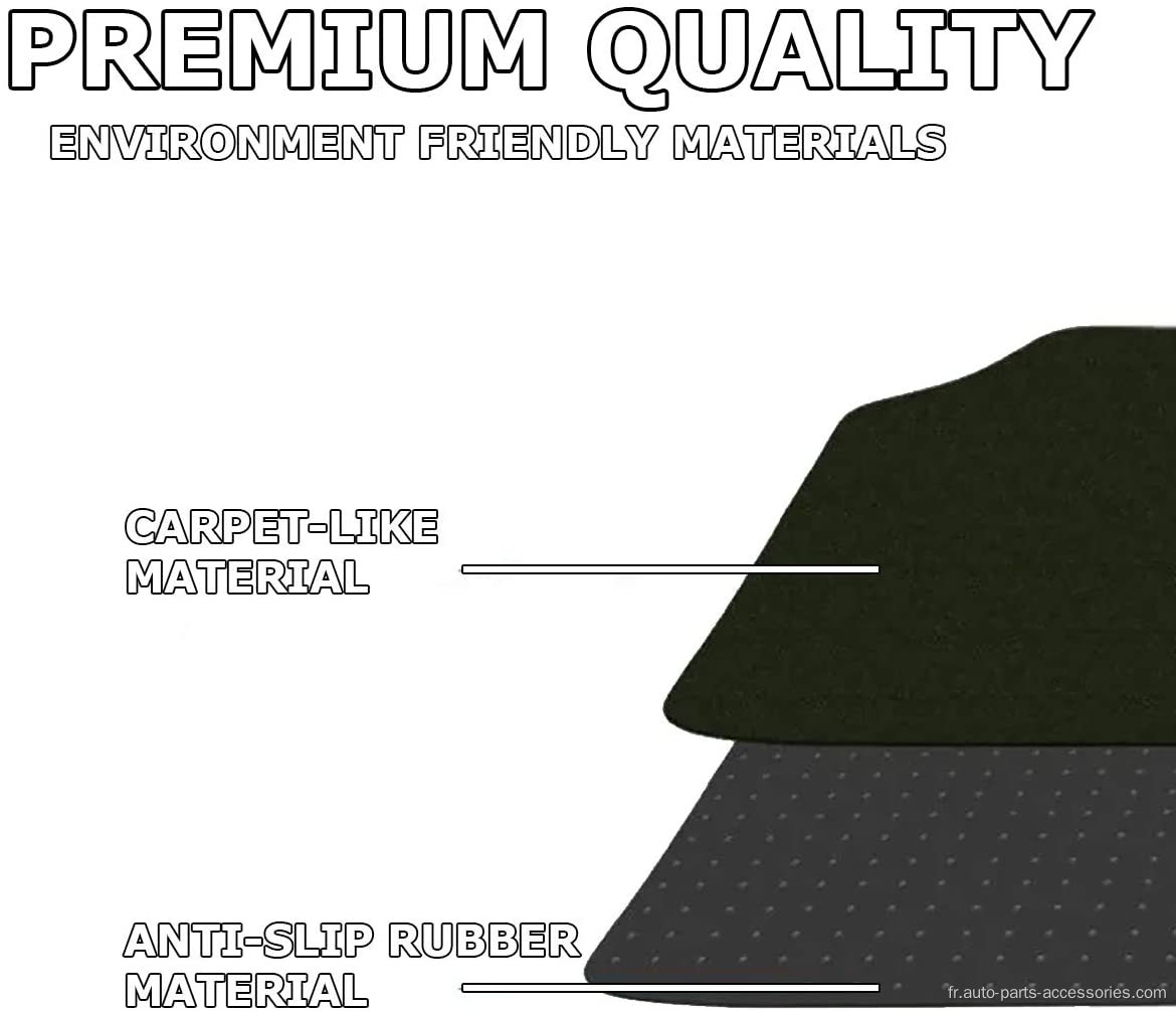 Tapis anti-glissement de pied de sol de haute qualité de voiture de haute qualité