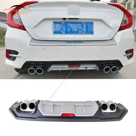 Hot Selling Body Kit Protector Car Decoration Exterior Accessories - Rear Lip & Bumper Diffuser for Civic 2016-2017