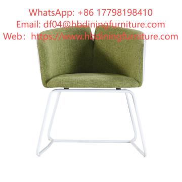 Dining Furniture PU Fabric Restaurant Chair Europe Modern Design Cafe Makeup Colorful Soft Back Restaurant Chair
