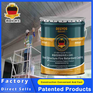 Chemical fire retardant coating water based ultra thin fireproof paint for steel structure