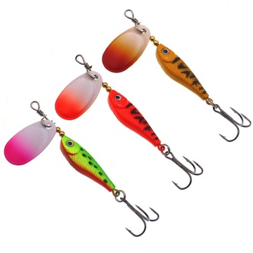 Customize 15g Spinner Spoon Metal Bait Fishing Lures for Bass Trout Perch Pike