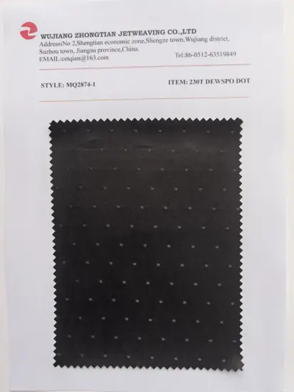 100% Polyester 230t Dewspo Dot lining
