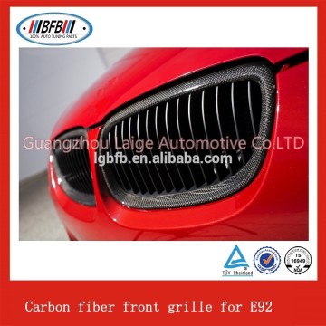 Carbon fiber front grille car grill cover fit for E92 auto grill 2010-2012