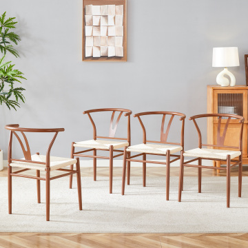 Contemporary Dining Chair with Woven Rope