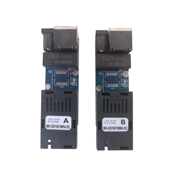Suis serat gigabit dengan 1 port serat, 1 port LAN, penyambung SC, dan 10/100/1000m Ethernet