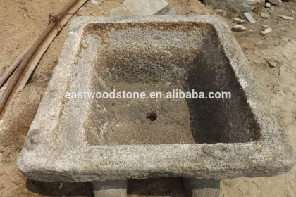 square stone planter ancient stone flower pot landscpaing