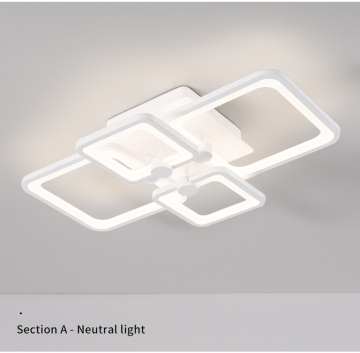 Factory Price 4 Heads Rectangle CCT Changeable LED Ceiling Lights for Living Room