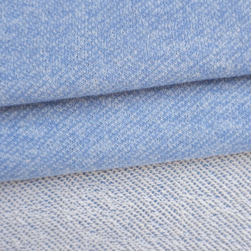 High Quality 230gsm Yarn Dyed Cotton Polyester French Terry Fabric for Coats and Hoodies