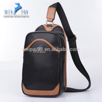 Casual style leather men bag .PU Men's fashion shoulder bag , simple and Classic style sport bag
