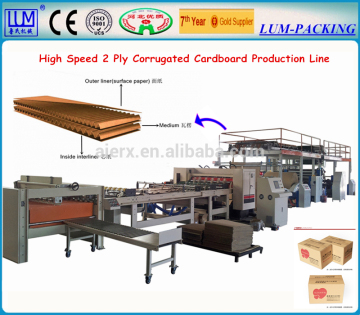 2 ply automatic corrugated box making line/carton machine CE