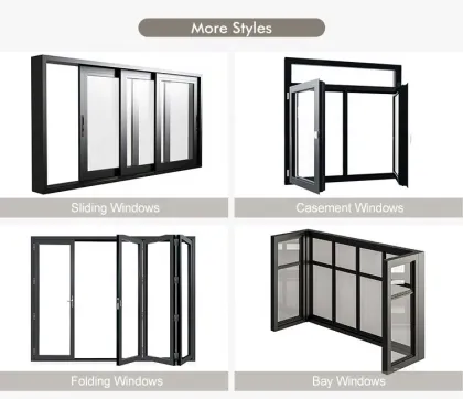 PINAI Floor to Ceiling PVC Vertical Sliding Bifold Windows