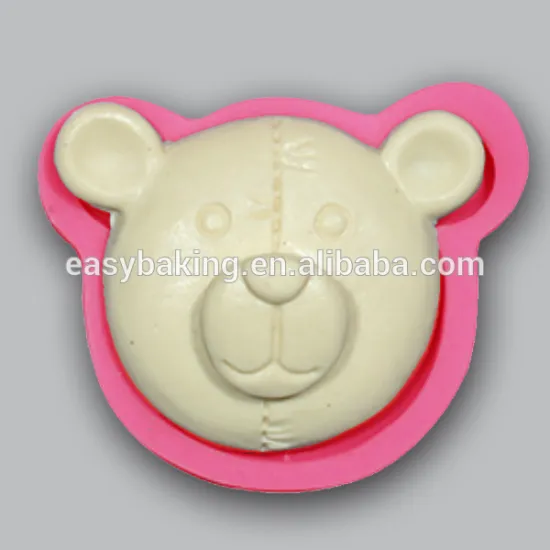 Wholesale Teddy Bears Face Silicone Chocolate Mold