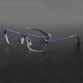 Designer Rectangle Titanium Frame Eyeglasses