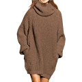 Women's Loose Turtleneck Long Sleeve Pullover Sweater