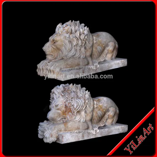 Crawling Marble Lions Statue (YL-D049)
