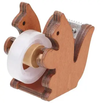 Wooden Squirrel Tape Dispenser: A Unique Addition to Your Desk Office Supplies