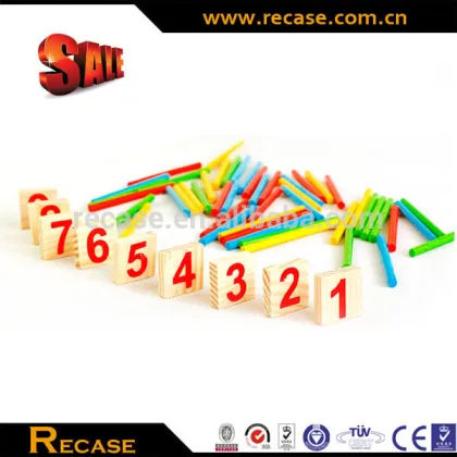 Wooden educational math learning montessori toys counting sticks