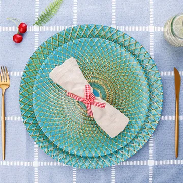 Lead-Free Electroplated Colored Glass Charger Plates