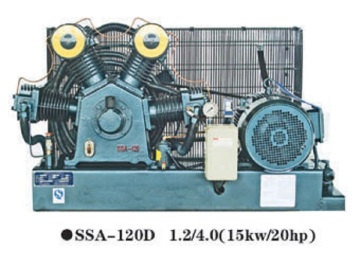 High pressure air compressor for blowing machine