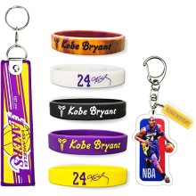 Custom Sport Star Signature Rubber Wristbands Keychain