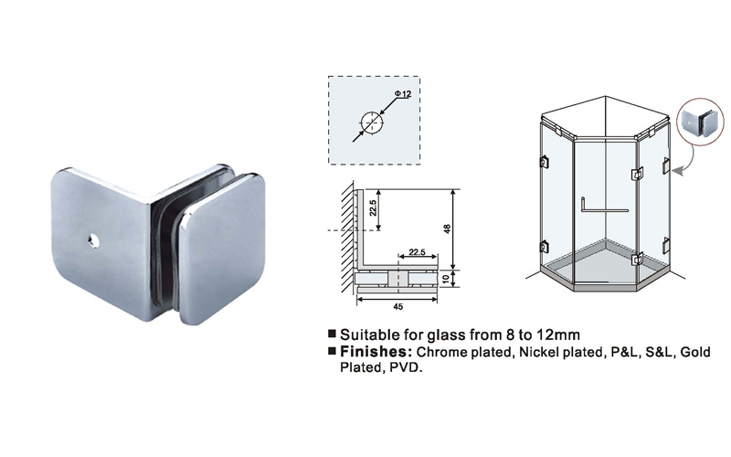 Glass Clamps for Fixed Panels