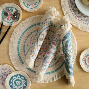 Mansura Modern Persian Wind Printed Cushion & Placemat Set