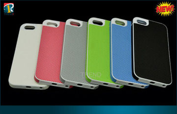 Soft Tpu Iphone 5c Protective Cases Colorful  Elastic Leather Sticker With Diamond Pattern