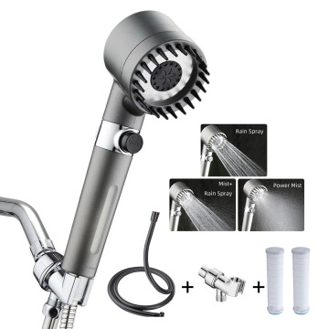 Adjustable Spray Shower Head with Filter - Massage Rain Shower Bathroom Accessory