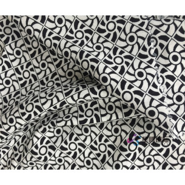 100% Rayon Plain Yarn Dyed Print Woven Fabric