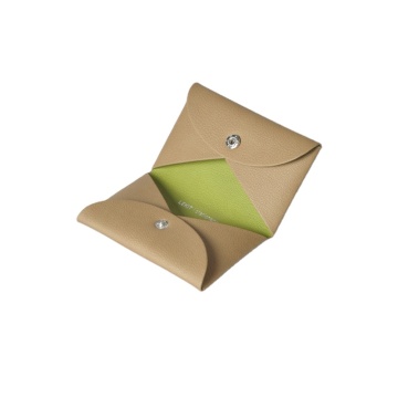 Customized PU Leather Cardholder with Coin Wallet for Credit Cards