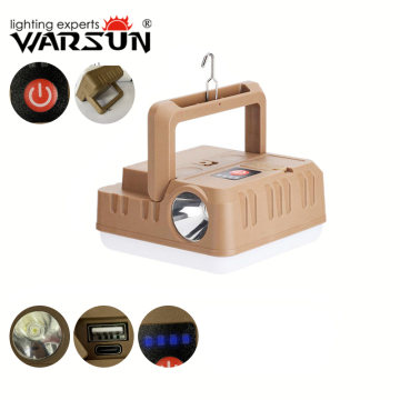 Warsun Rechargeable IPX4 LED Camping Light: 200Lm & 800Lm Output, ABS Material, Portable Outdoor Fill Light