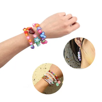 200 Pcs Colorful Acrylic Beads Crystal Beads