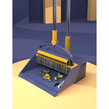 Broom Dustpan Set Foldable Standing Dust Pan